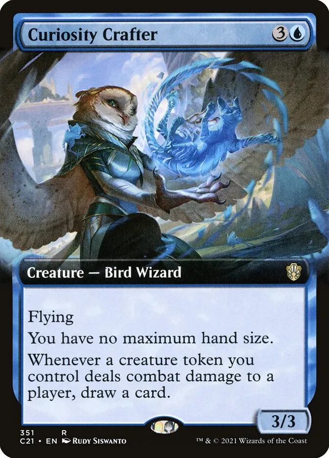 2021 Commander 2021 Curiosity Crafter rare #351 rare card image