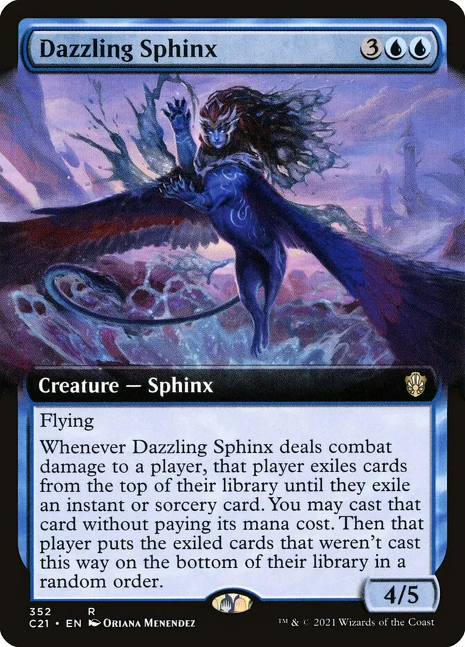 2021 Commander 2021 Dazzling Sphinx rare #352 rare card image