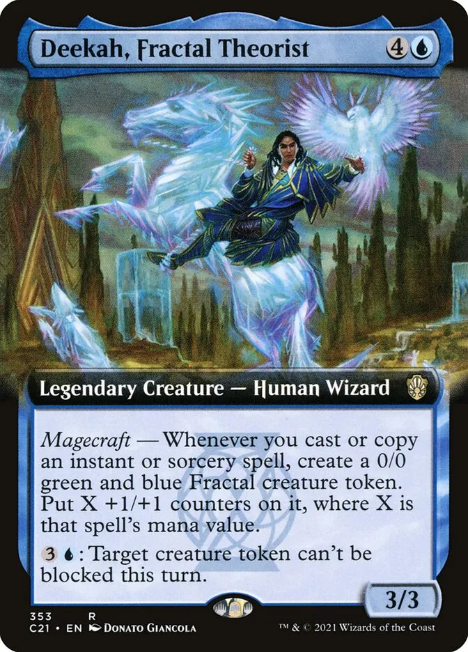 2021 Commander 2021 Deekah, Fractal Theorist #353 rare card image