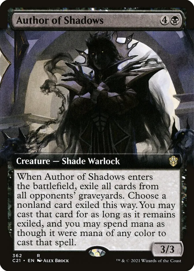 2021 Commander 2021 Author of Shadows #362 rare card image