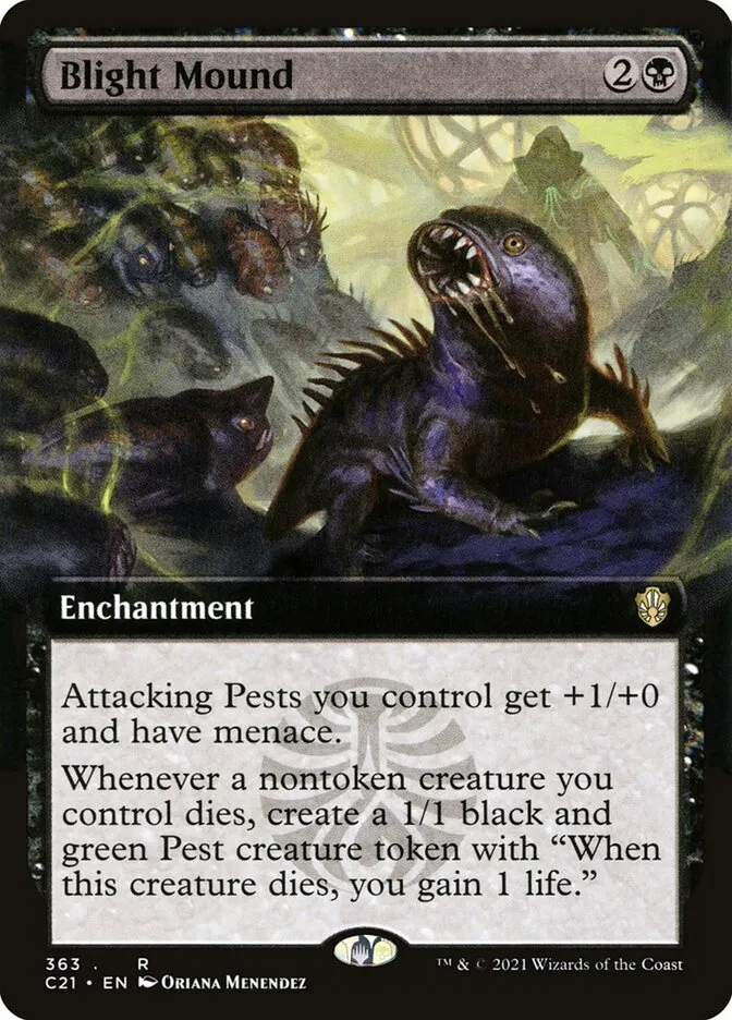 2021 Commander 2021 Blight Mound rare #363 rare card image