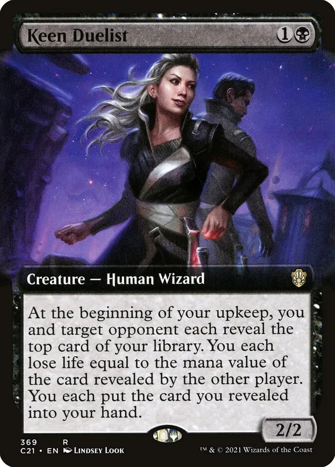 2021 Commander 2021 Keen Duelist rare #369 rare card image