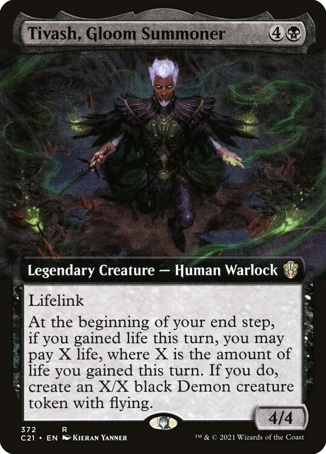 2021 Commander 2021 Tivash, Gloom Summoner #372 rare card image