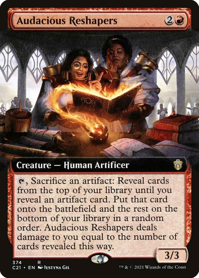2021 Commander 2021 Audacious Reshapers rare #374 rare card image