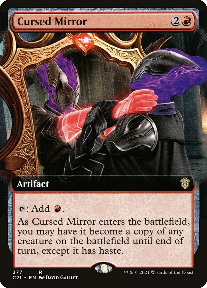 2021 Commander 2021 Cursed Mirror rare #377 rare card image