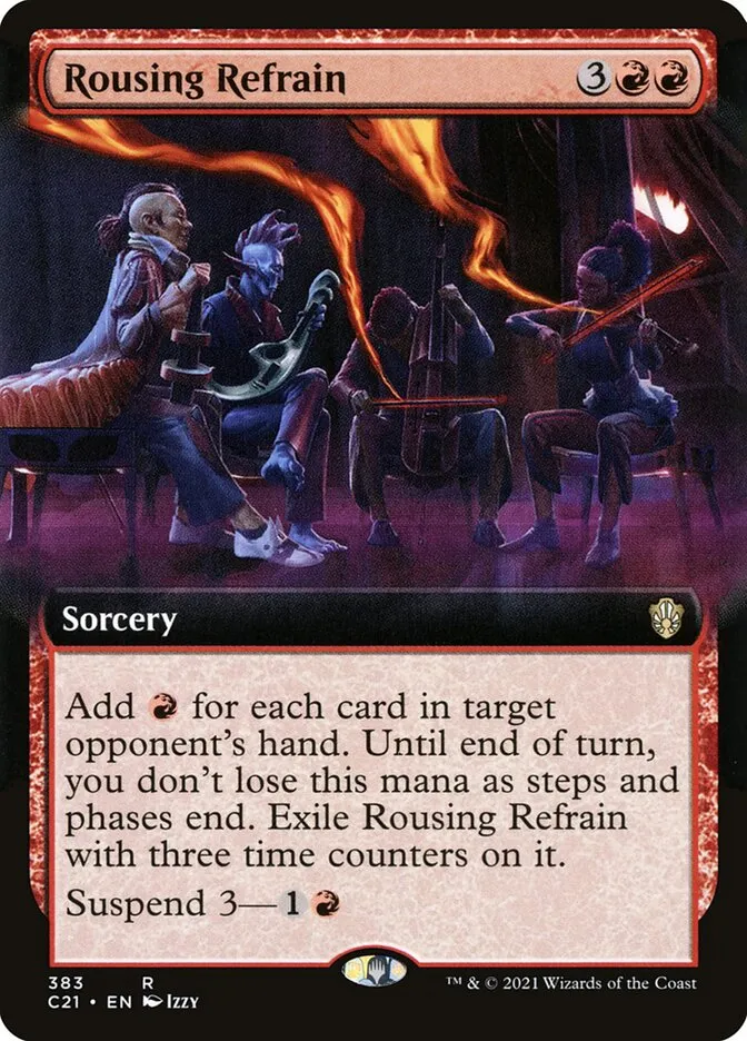 2021 Commander 2021 Rousing Refrain rare #383 rare card image