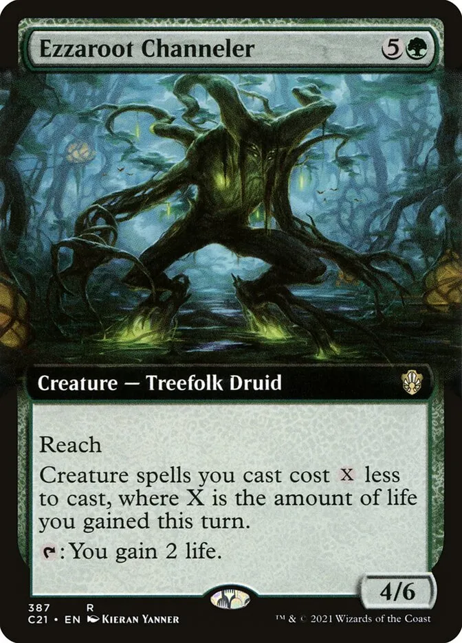 2021 Commander 2021 Ezzaroot Channeler #387 rare card image
