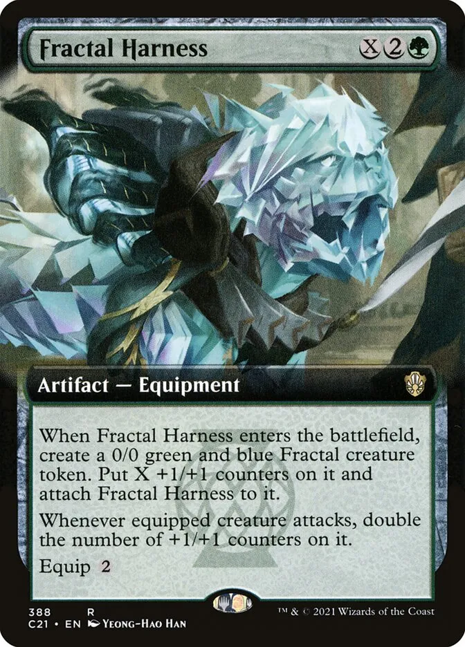 2021 Commander 2021 Fractal Harness rare #388 rare card image