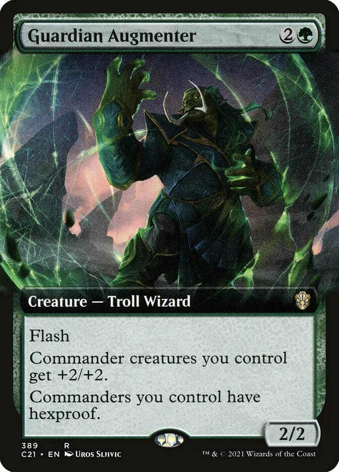 2021 Commander 2021 Guardian Augmenter [Extended Art] rare #389 rare card image