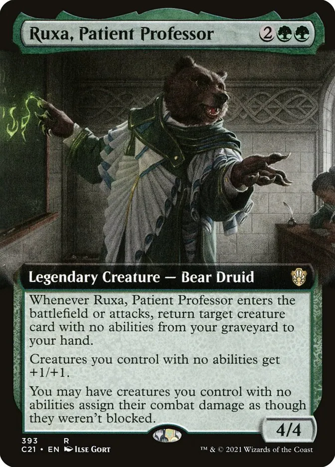2021 Commander 2021 Ruxa, Patient Professor #393 rare card image