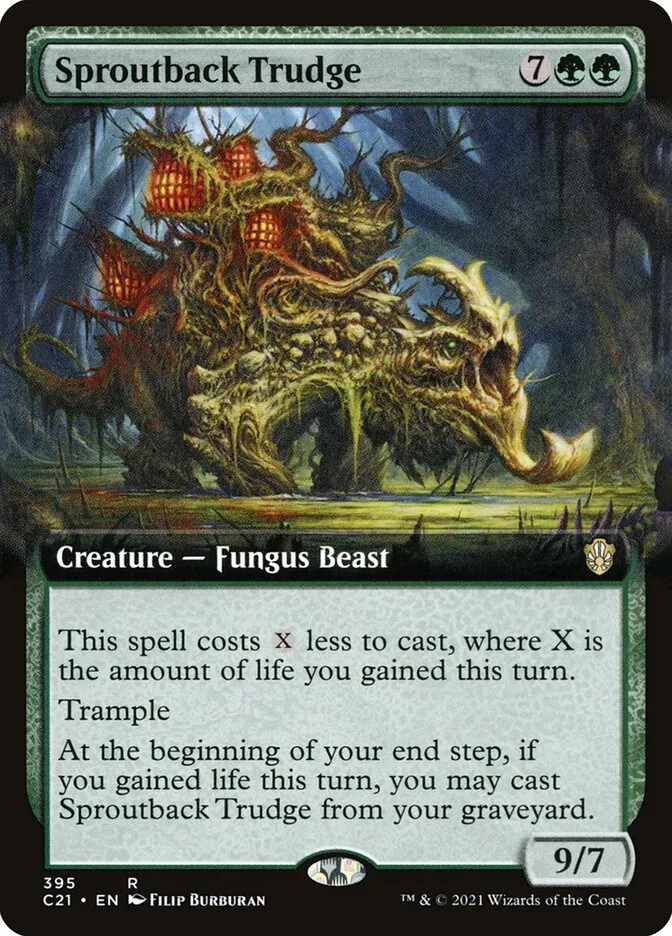 2021 Commander 2021 Sproutback Trudge rare #395 rare card image