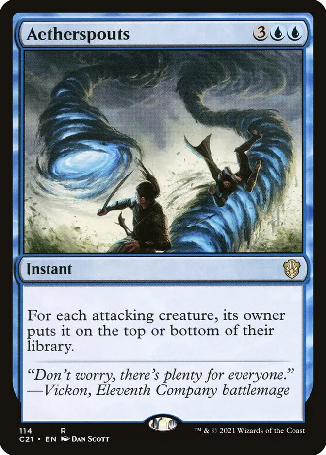 2021 Commander 2021 Aetherspouts rare #114 rare card image