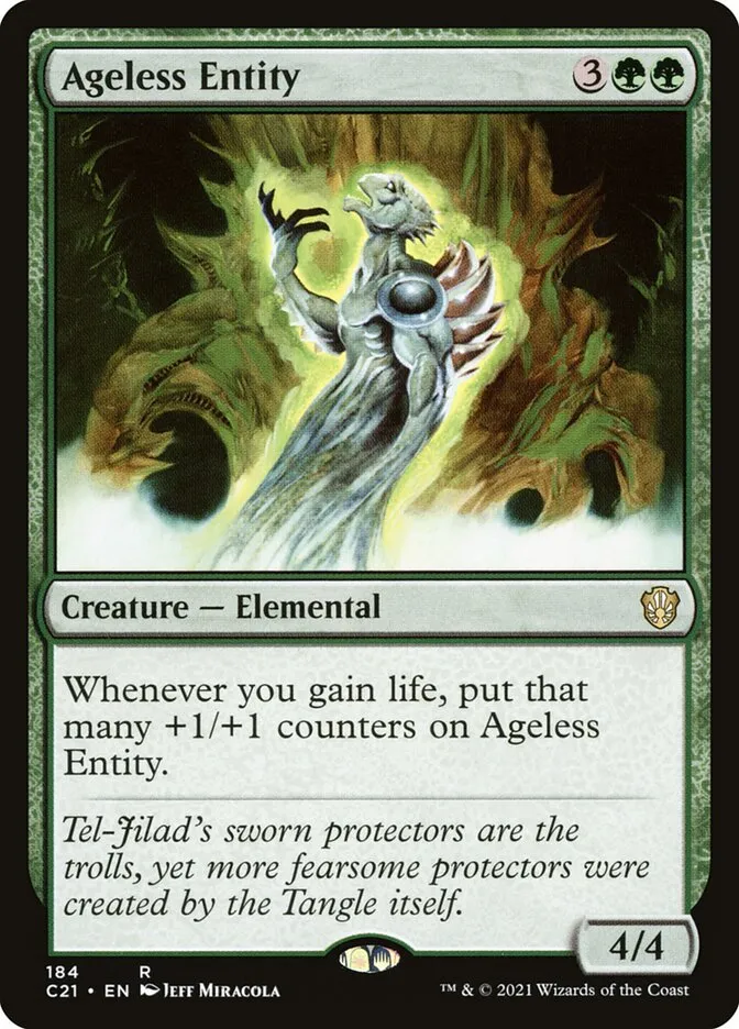 2021 Commander 2021 Ageless Entity rare #184 rare card image