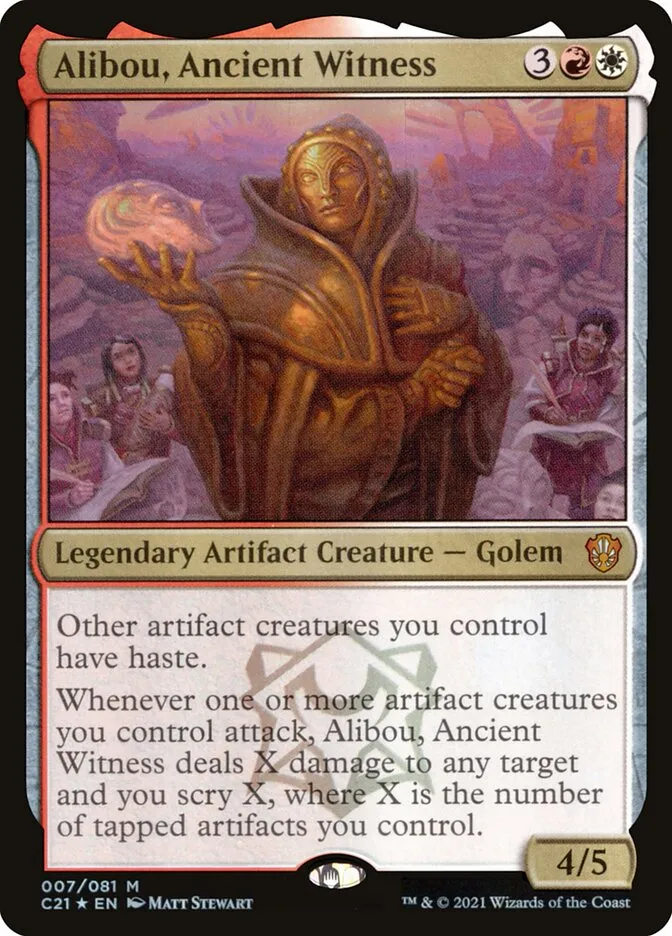 2021 Commander 2021 Alibou, Ancient Witness mythic #7 mythic card image