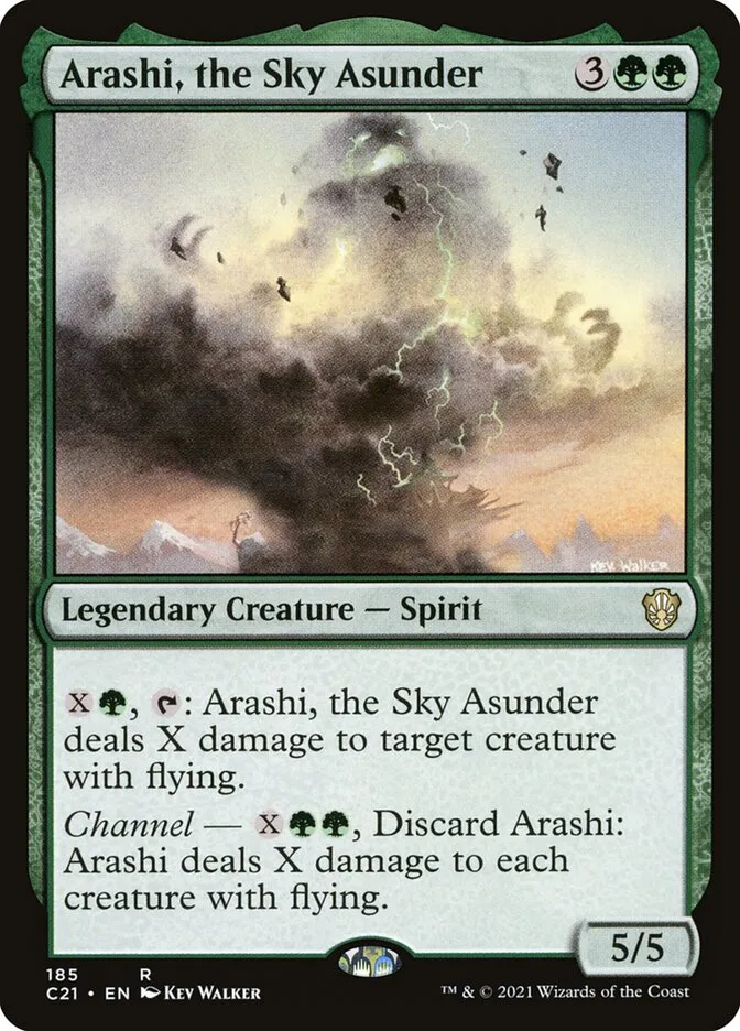 2021 Commander 2021 Arashi, the Sky Asunder #185 rare card image