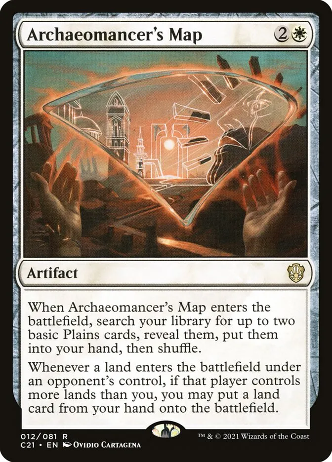 2021 Commander 2021 Archaeomancer's Map rare #12 rare card image