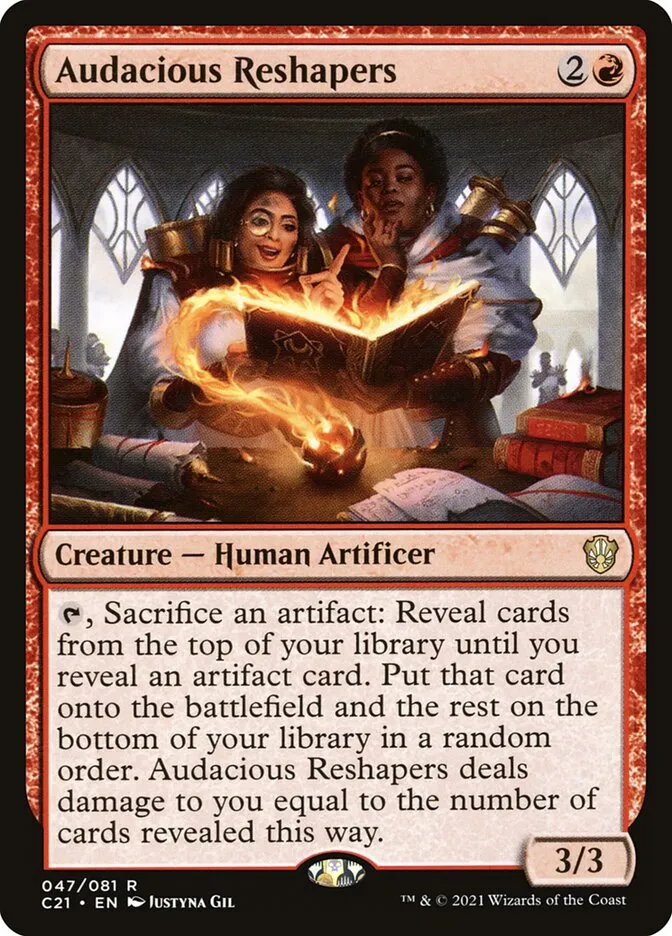 2021 Commander 2021 Audacious Reshapers rare #47 rare card image
