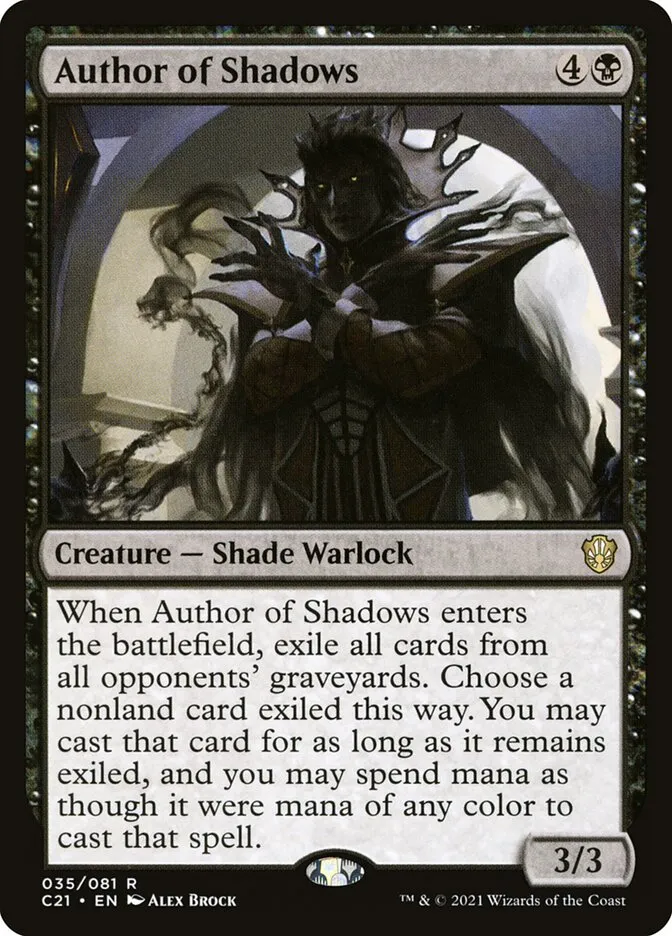 2021 Commander 2021 Author of Shadows rare #35 rare card image