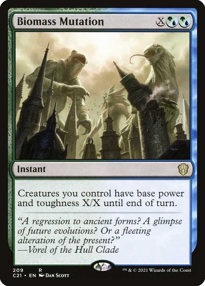 2021 Commander 2021 Biomass Mutation rare #209 rare card image