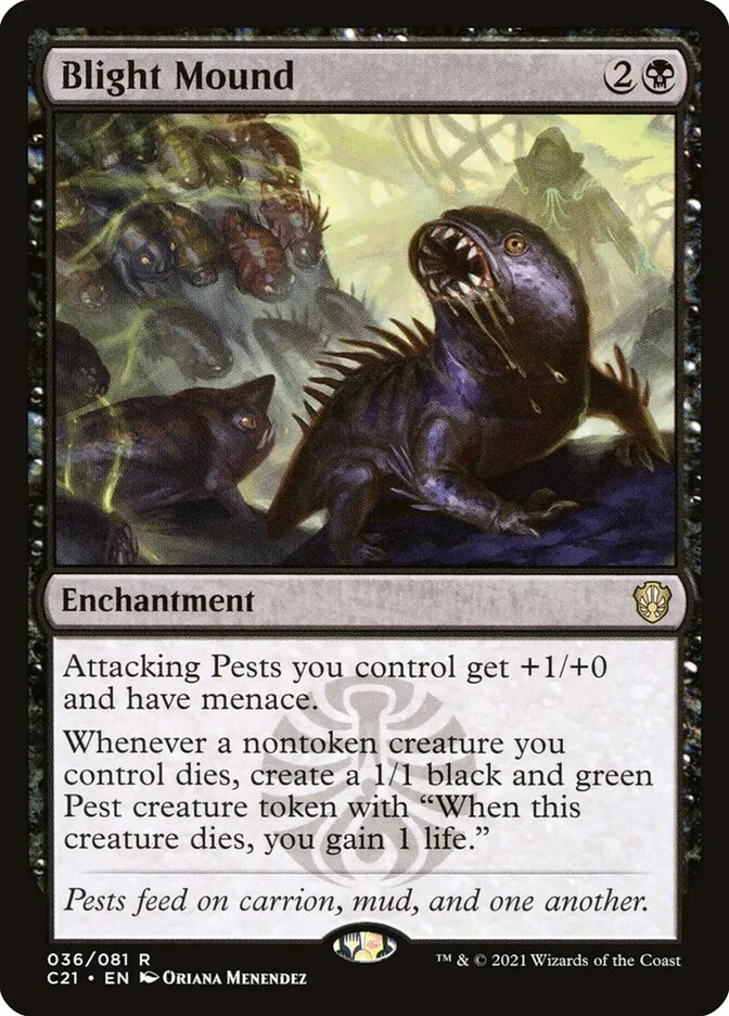 2021 Commander 2021 Blight Mound rare #36 rare card image