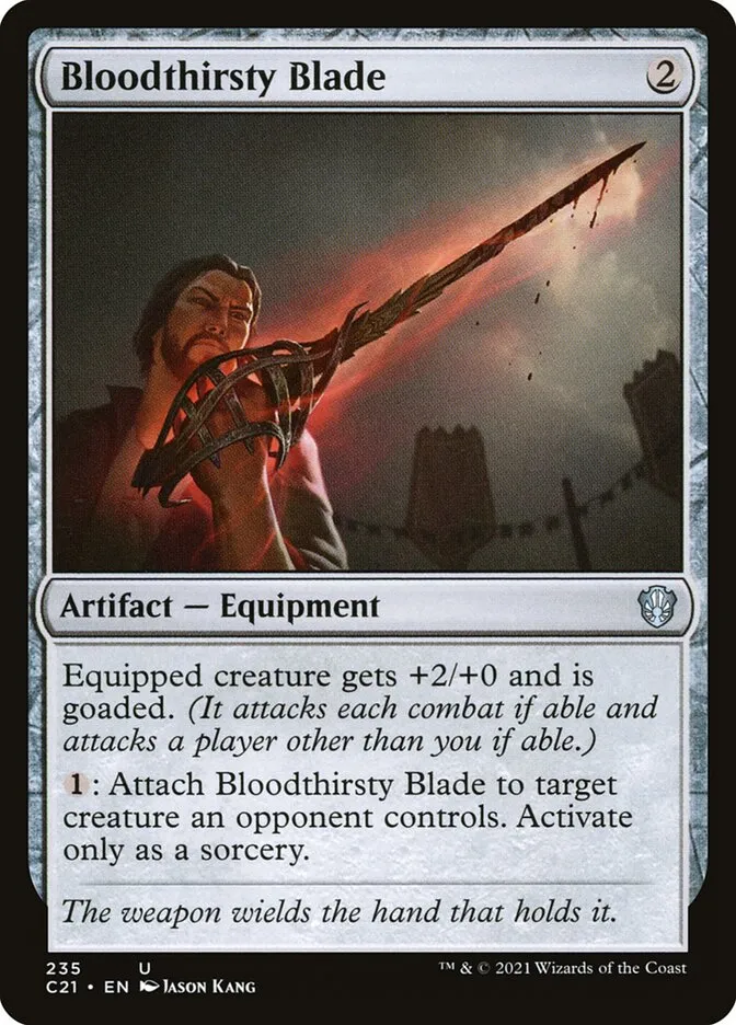 2021 Commander 2021 Bloodthirsty Blade uncommon #235 uncommon card image