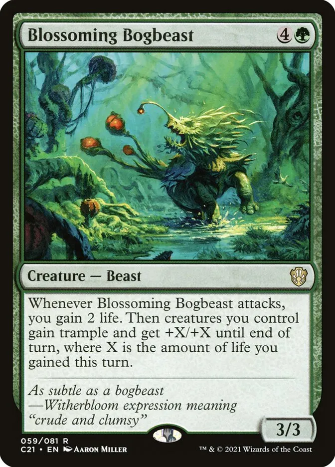 2021 Commander 2021 Blossoming Bogbeast rare #59 rare card image