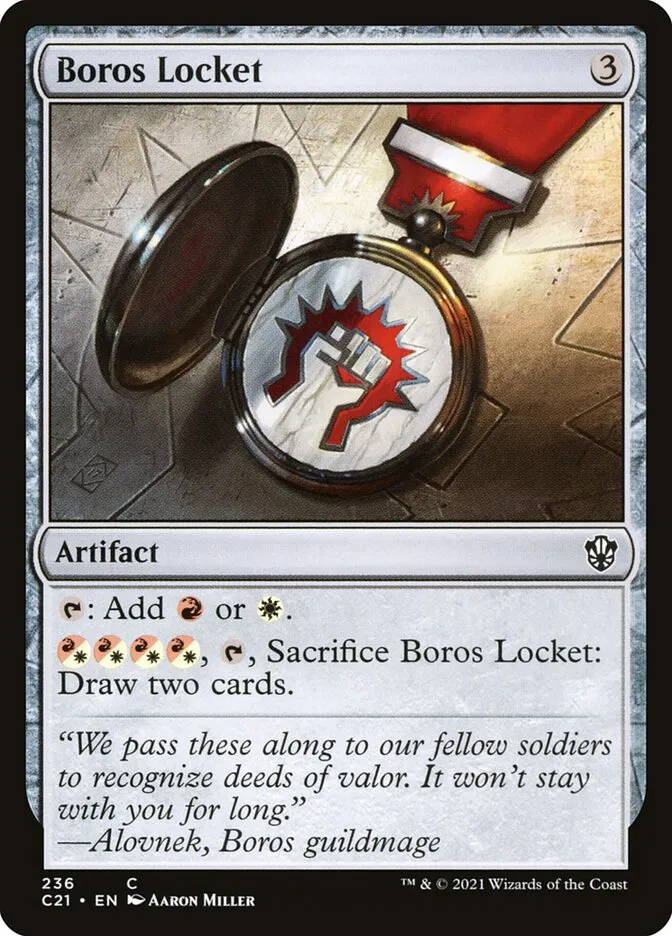 2021 Commander 2021 Boros Locket common #236 common card image