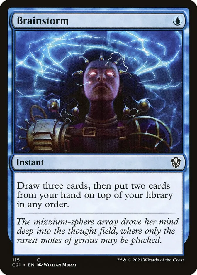 2021 Commander 2021 Brainstorm common #115 common card image
