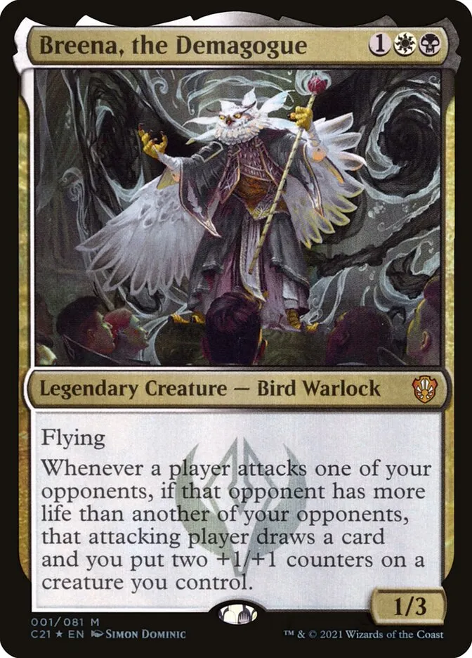 2021 Commander 2021 Breena, the Demagogue [Foil] mythic #1 mythic card image