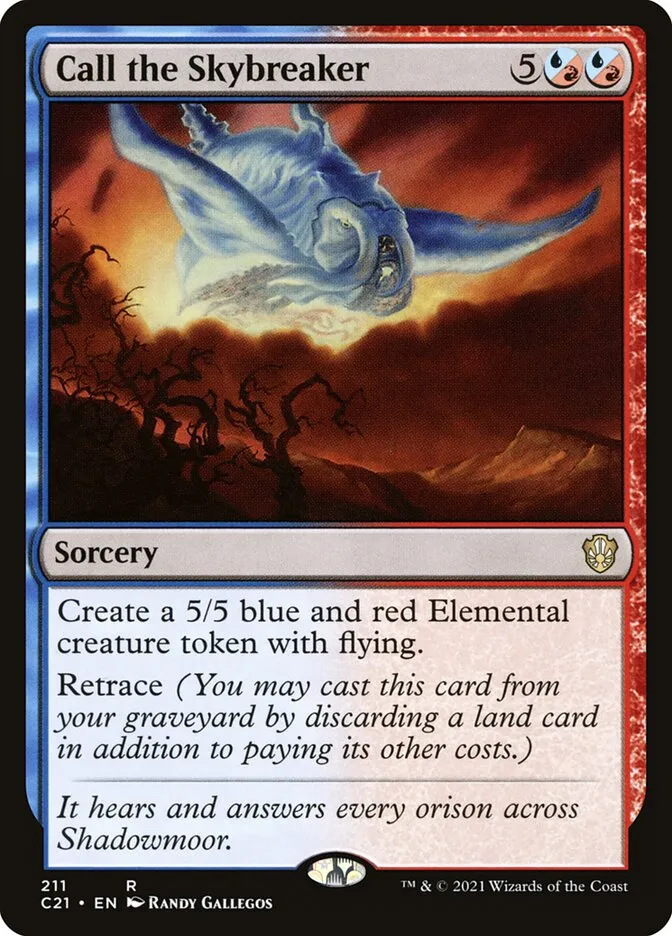 2021 Commander 2021 Call the Skybreaker #211 rare card image