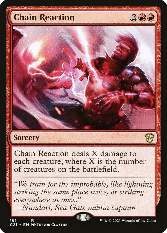 2021 Commander 2021 Chain Reaction rare #161 rare card image