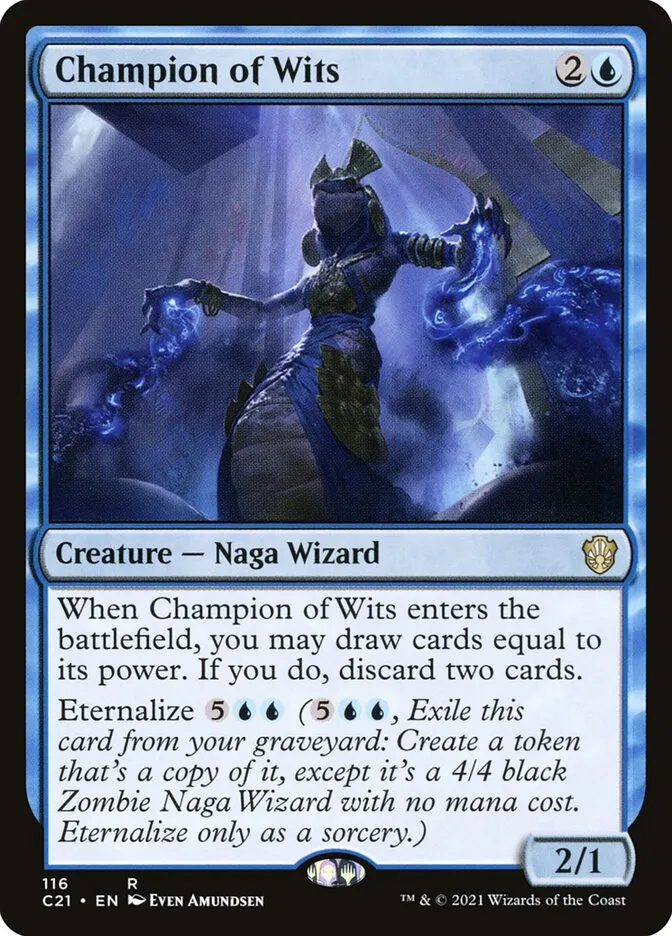 2021 Commander 2021 Champion of Wits #116 rare card image