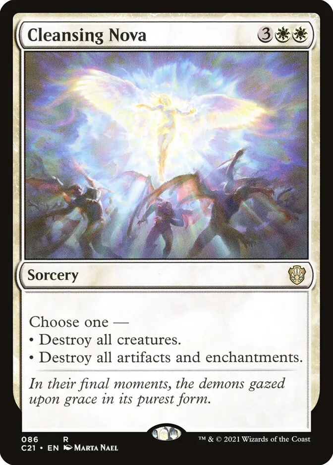 2021 Commander 2021 Cleansing Nova rare #86 rare card image