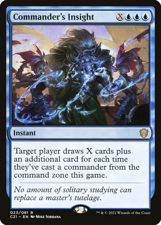 2021 Commander 2021 Commander's Insight rare #23 rare card image