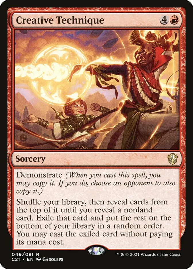 2021 Commander 2021 Creative Technique rare #49 rare card image