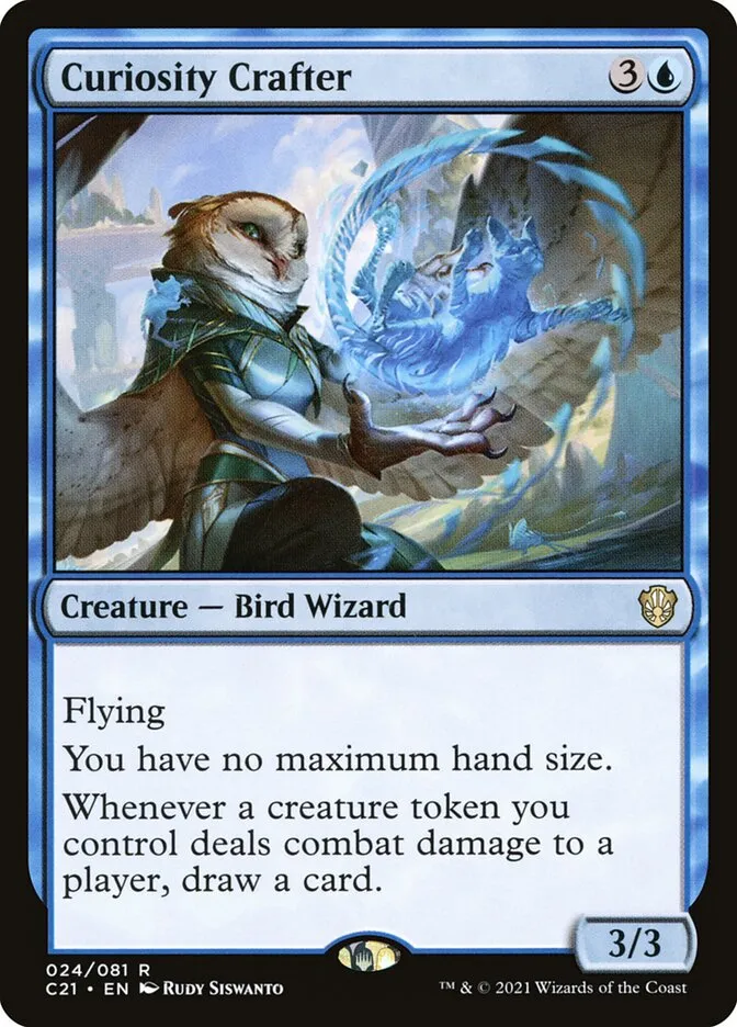 2021 Commander 2021 Curiosity Crafter rare #24 rare card image