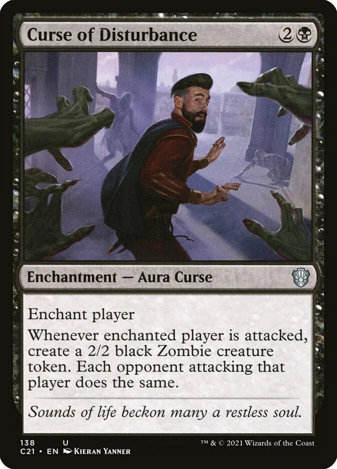 2021 Commander 2021 Curse of Disturbance #138 uncommon card image