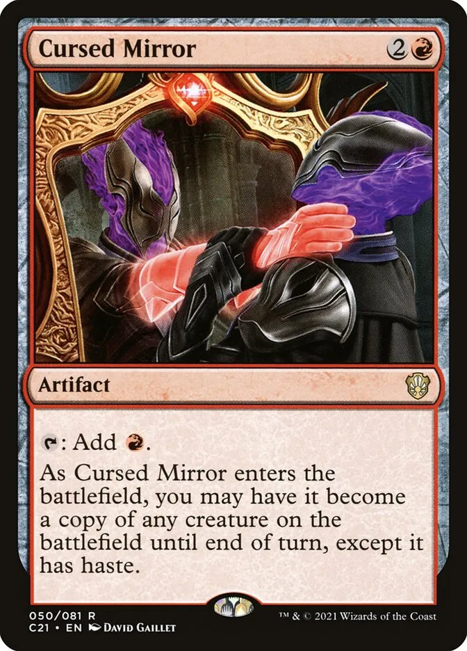 2021 Commander 2021 Cursed Mirror rare #50 rare card image