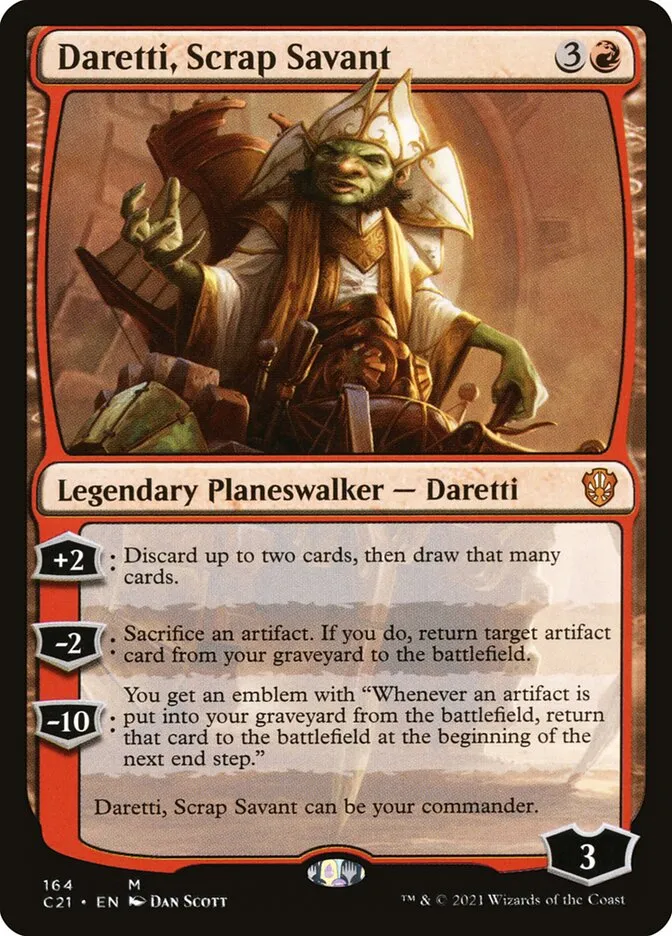2021 Commander 2021 Daretti, Scrap Savant mythic #164 mythic card image
