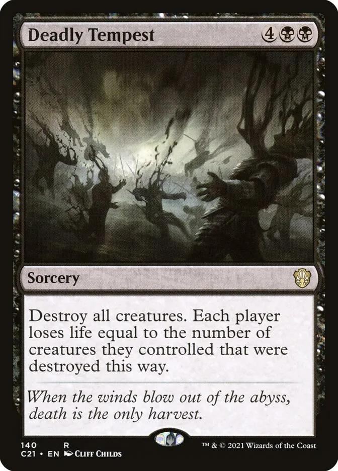 2021 Commander 2021 Deadly Tempest rare #140 rare card image
