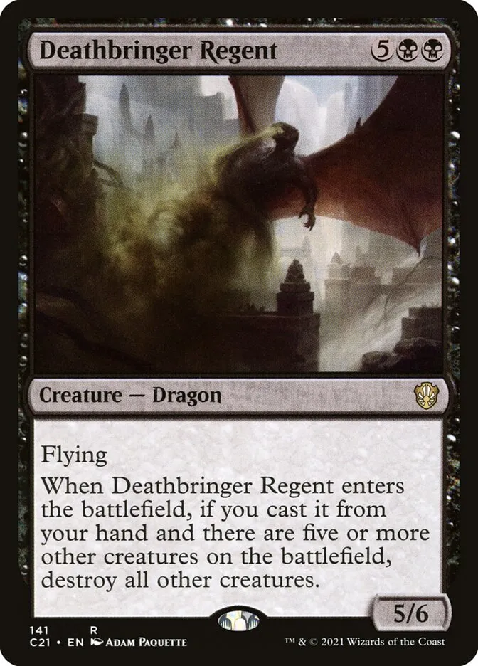 2021 Commander 2021 Deathbringer Regent #141 rare card image