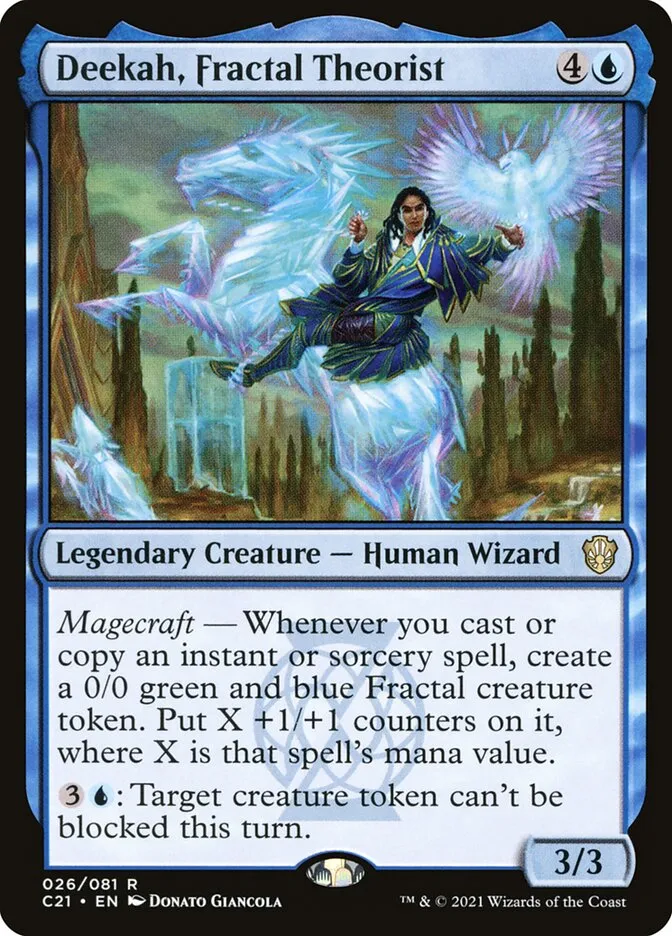 2021 Commander 2021 Deekah, Fractal Theorist rare #26 rare card image