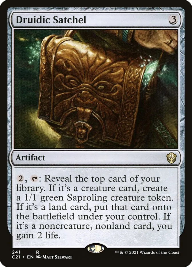 2021 Commander 2021 Druidic Satchel rare #241 rare card image