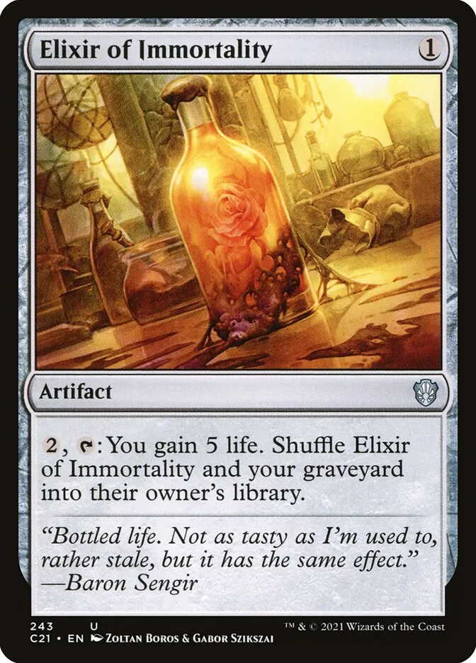 2021 Commander 2021 Elixir of Immortality uncommon #243 uncommon card image