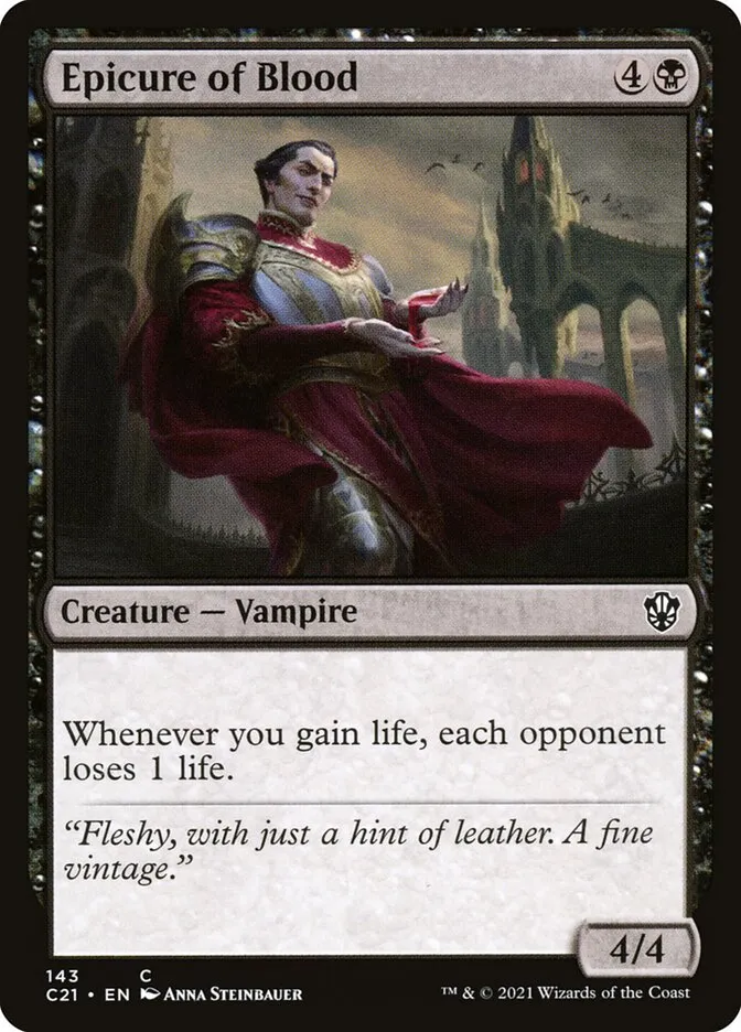 2021 Commander 2021 Epicure of Blood #143 common card image