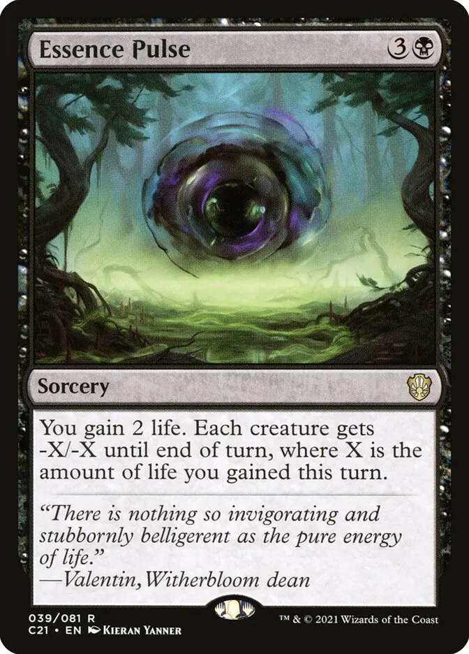 2021 Commander 2021 Essence Pulse rare #39 rare card image