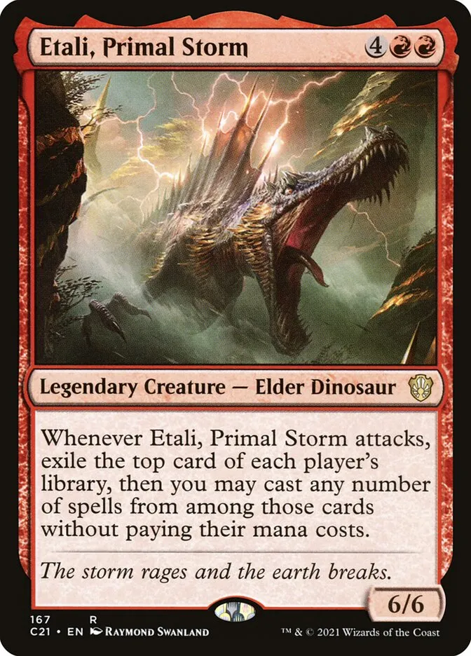 2021 Commander 2021 Etali, Primal Storm rare #167 rare card image