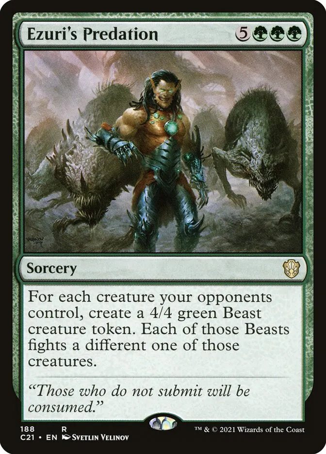 2021 Commander 2021 Ezuri's Predation #188 rare card image