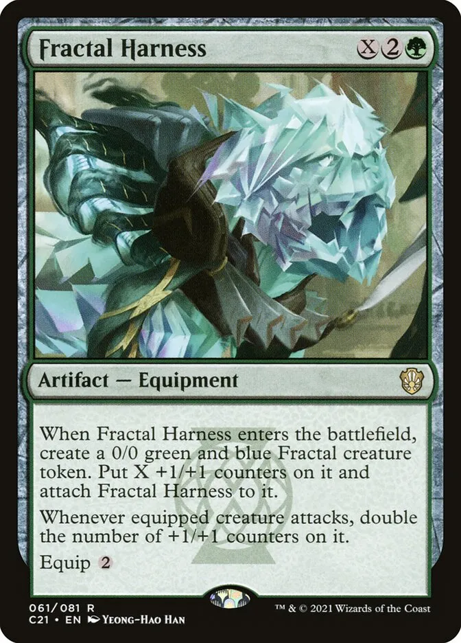 2021 Commander 2021 Fractal Harness rare #61 rare card image