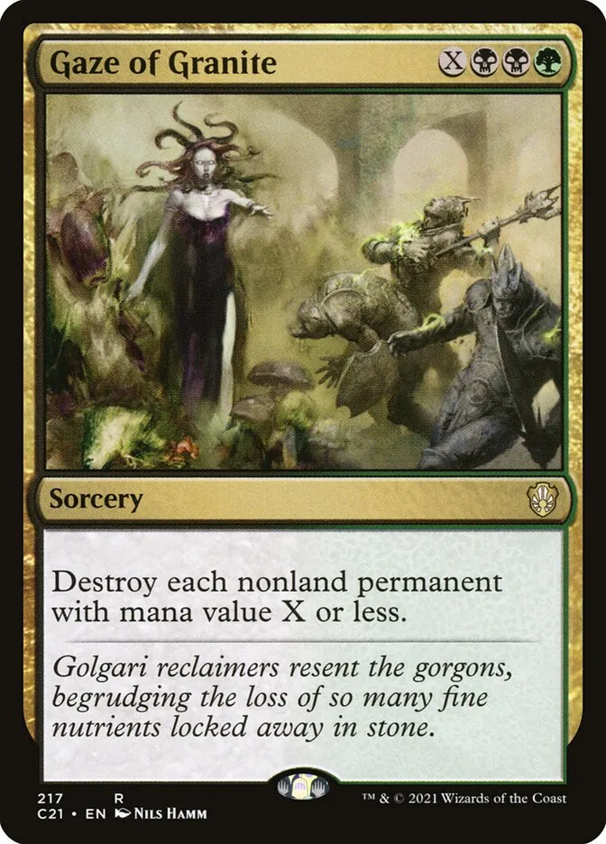 2021 Commander 2021 Gaze of Granite #217 rare card image
